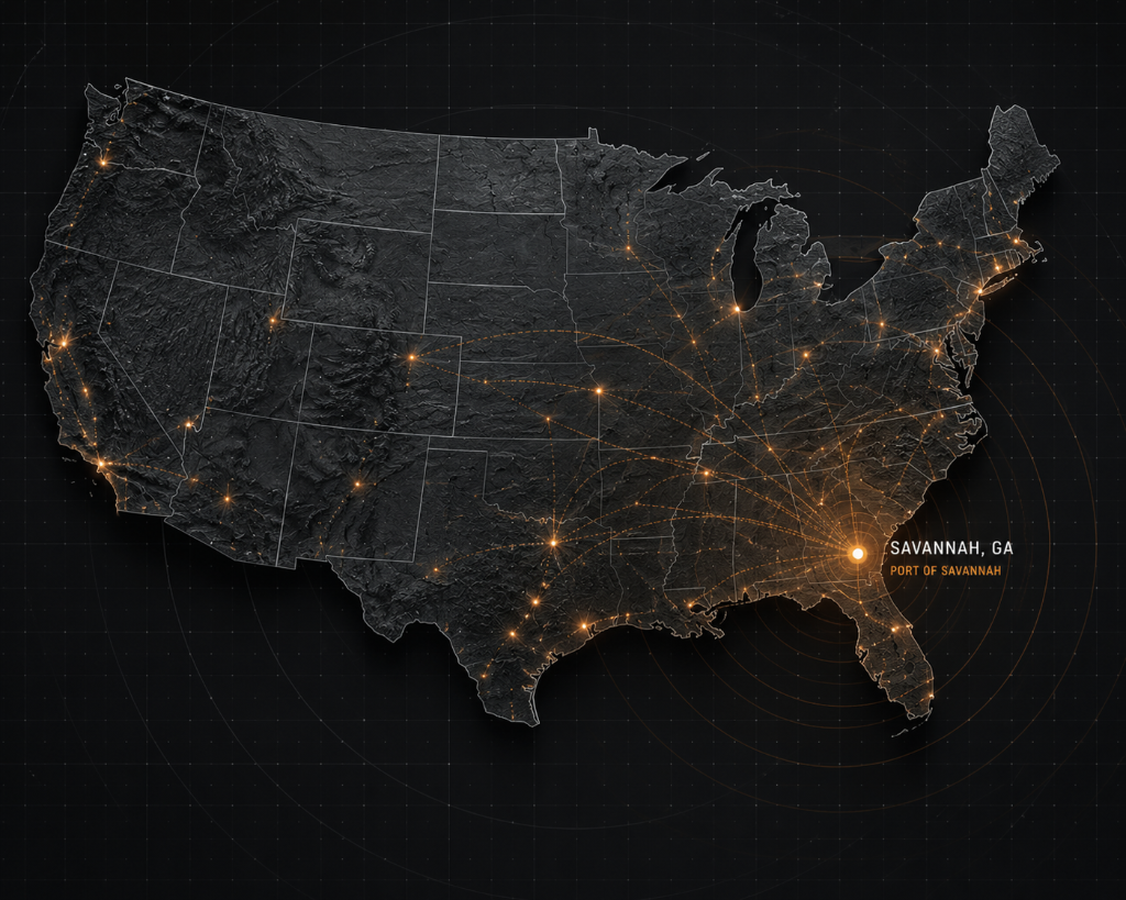 Teston Machine Corp service region — Savannah, GA & Nationwide