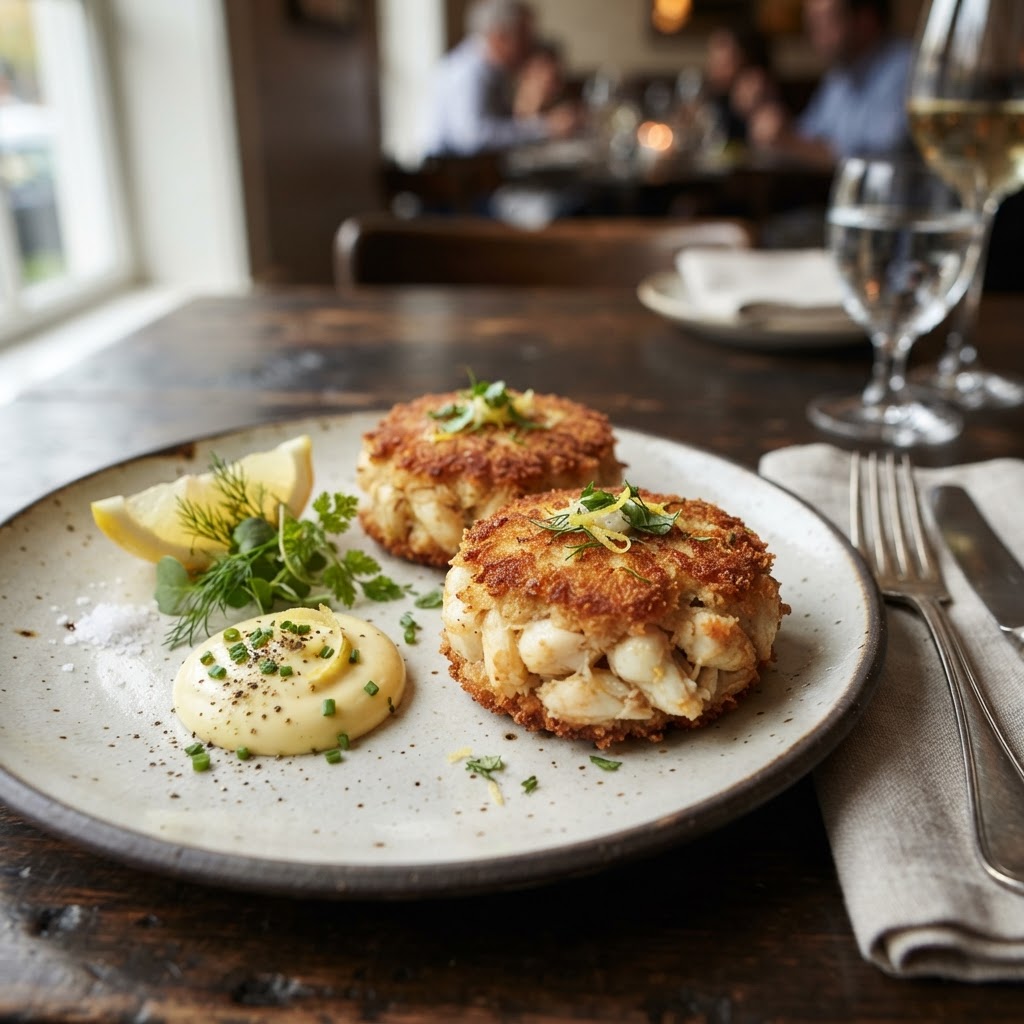 Dungeness Crab Cakes with Lemon Aioli