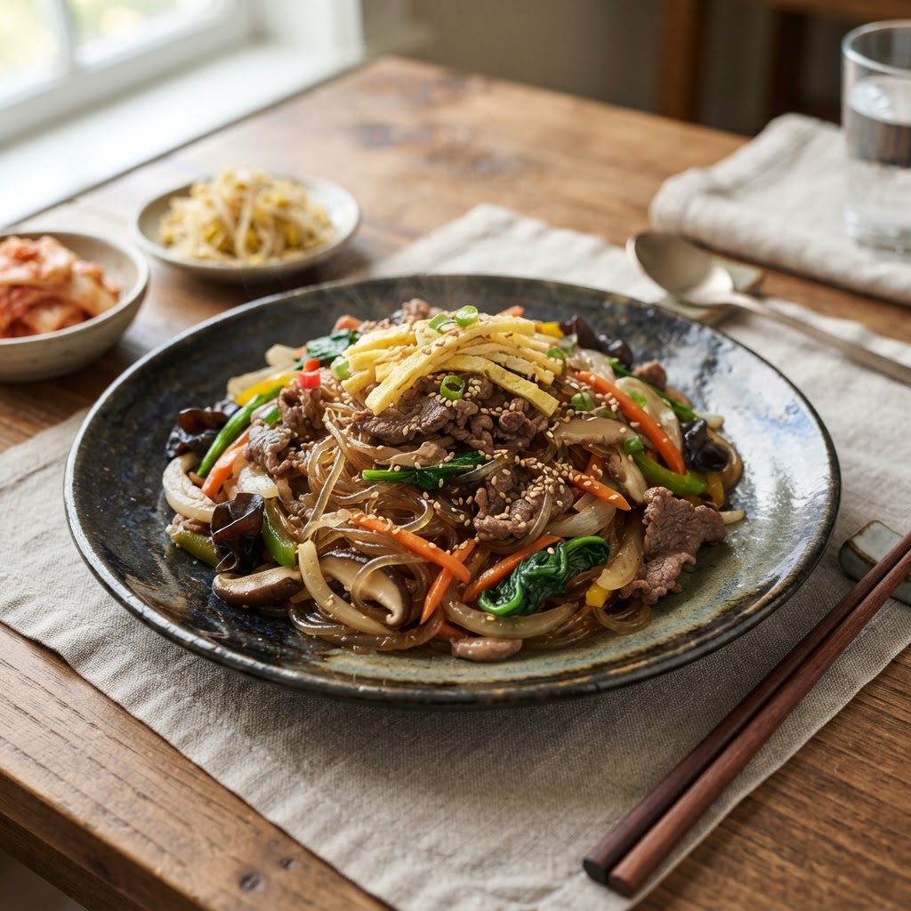 Japchae (Glass Noodle Stir-Fry)