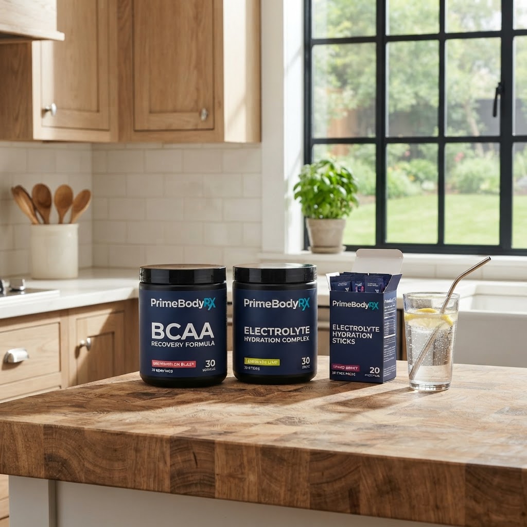 PrimeBodyRX BCAA and hydration line