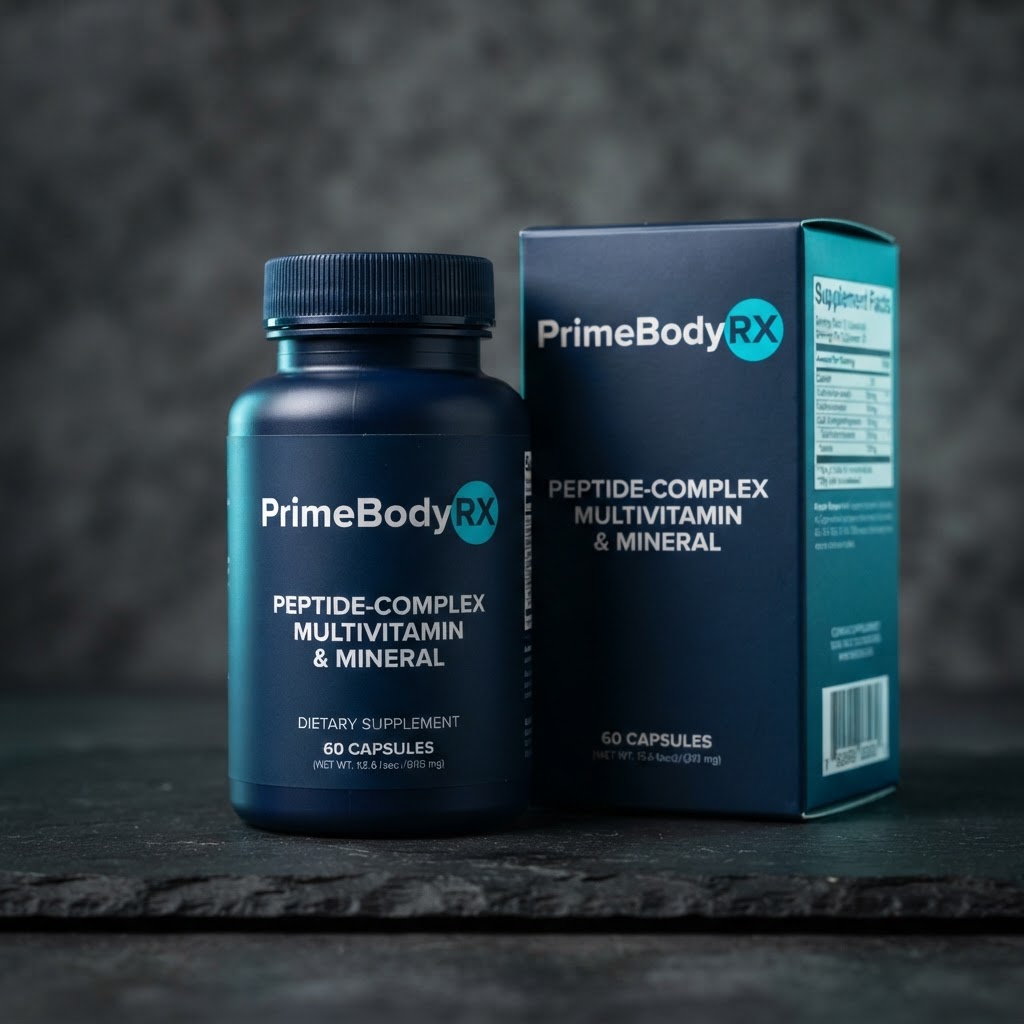 Peptide-complex multivitamin and mineral bottle