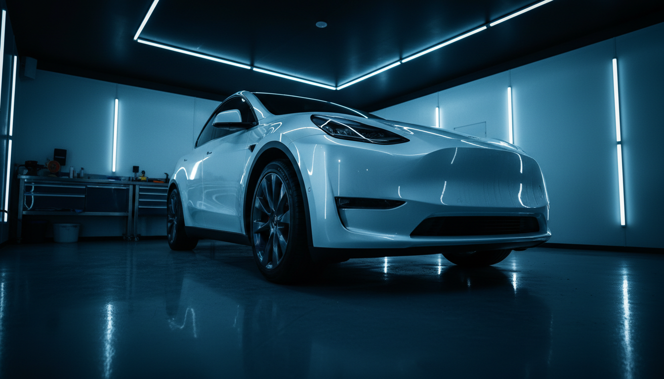 Tesla Model Y with full front PPF installed by SD Auto Style in San Diego