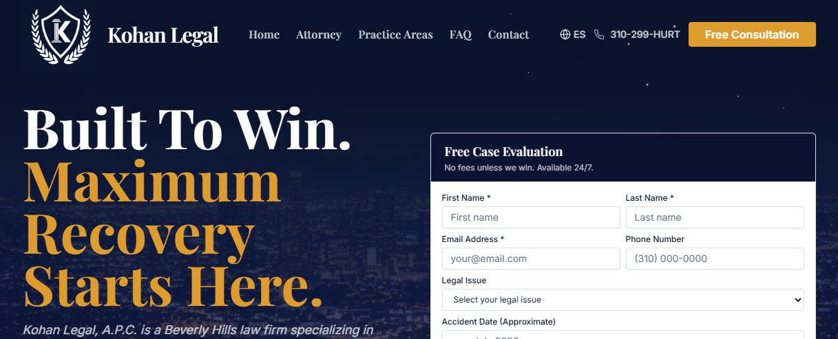Legal Website Template template preview