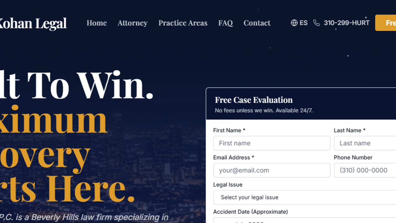 Legal Website Template template preview