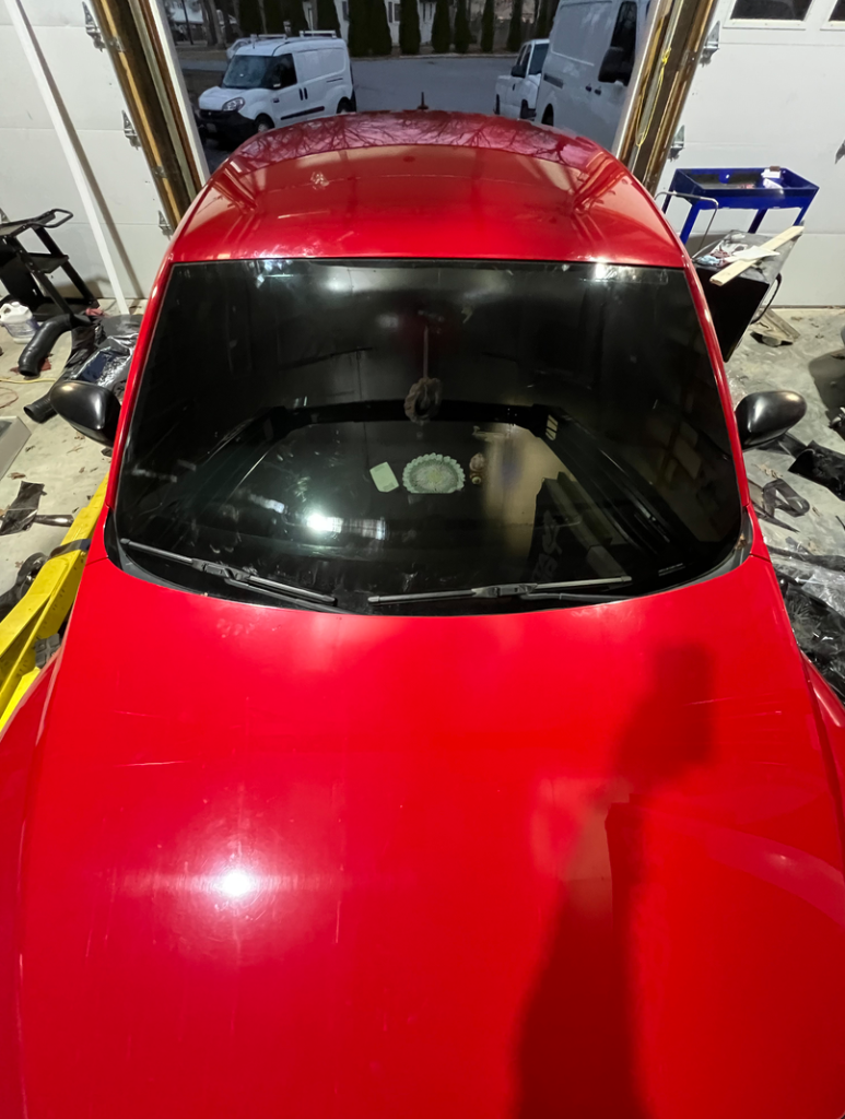 Red Hatchback — Tinted