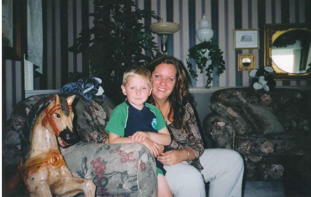 Young Benjamin with his mother Michelle