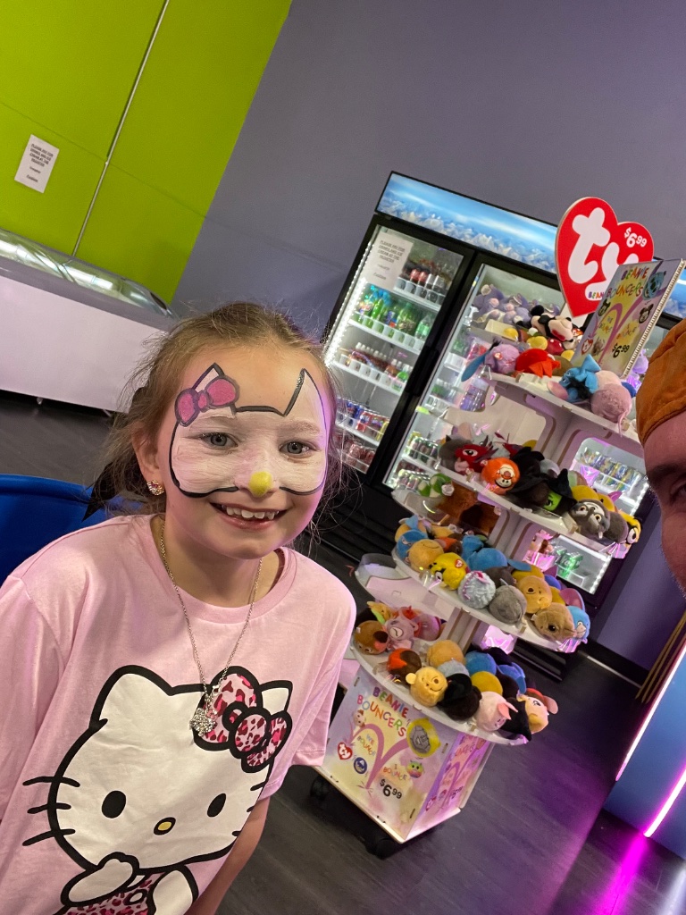 Face painting Birmingham Alabama — fantasy design on girl at party