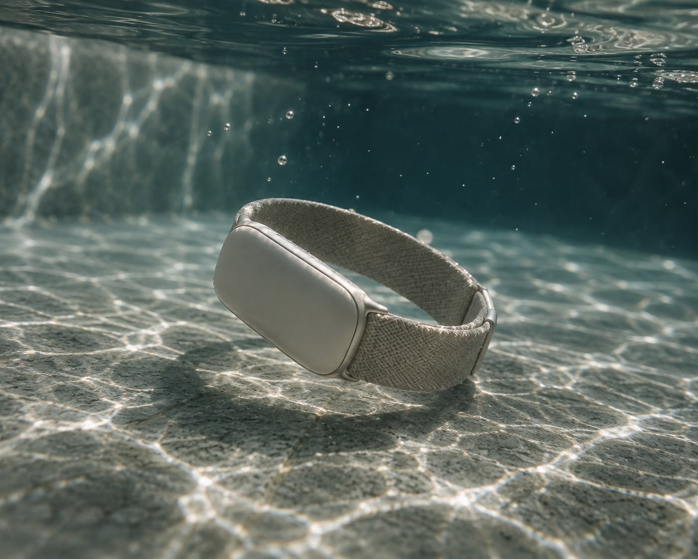 SenseMe Band submerged underwater