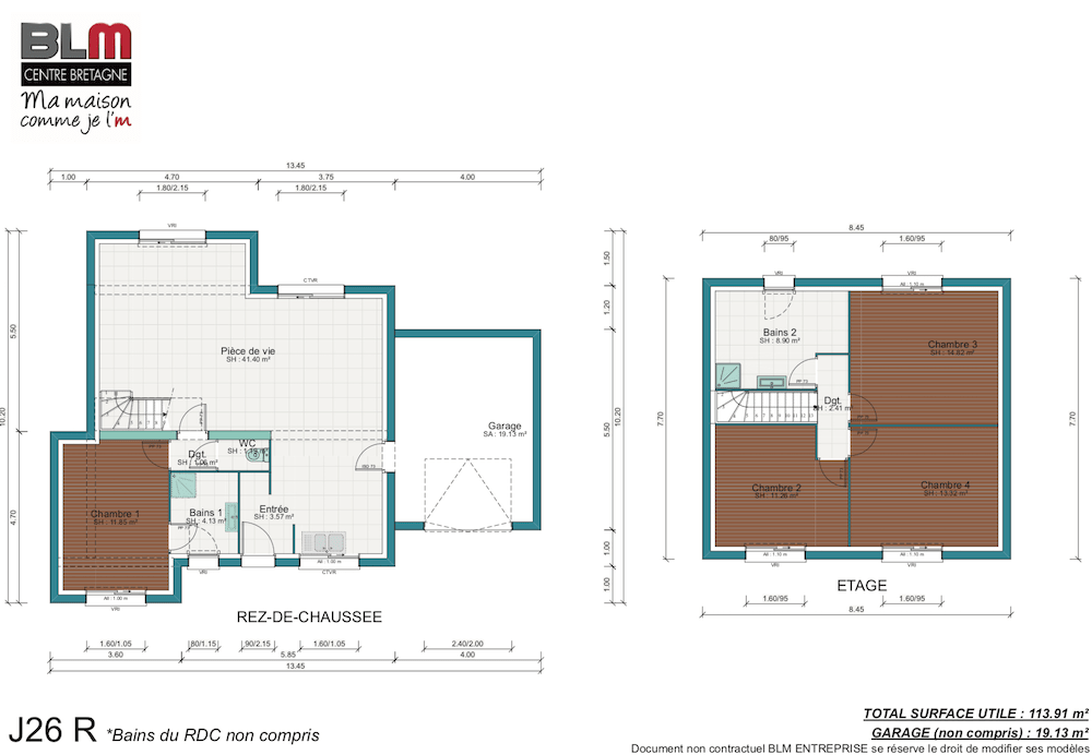 Plan maison cubique J26R