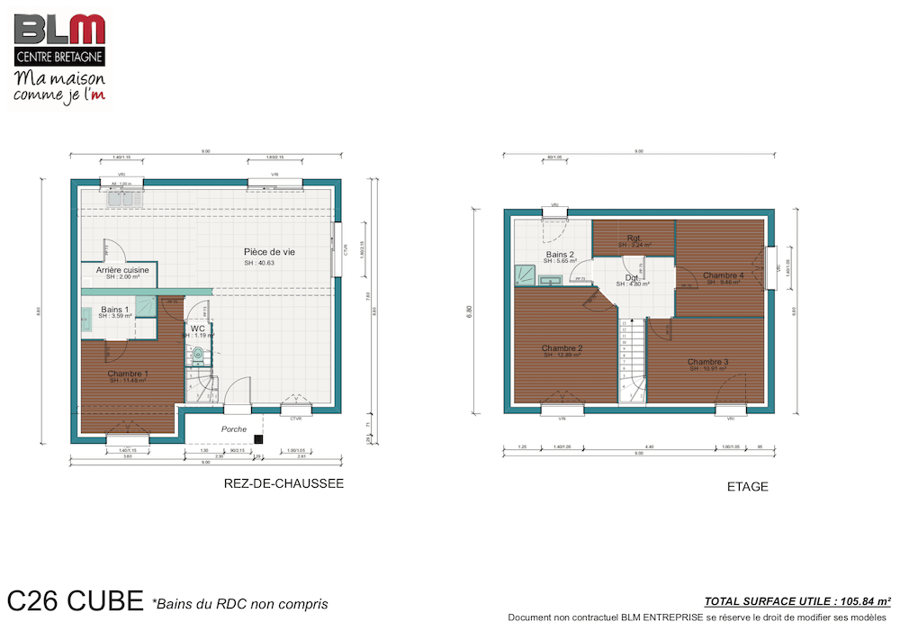 Plan maison cubique C26