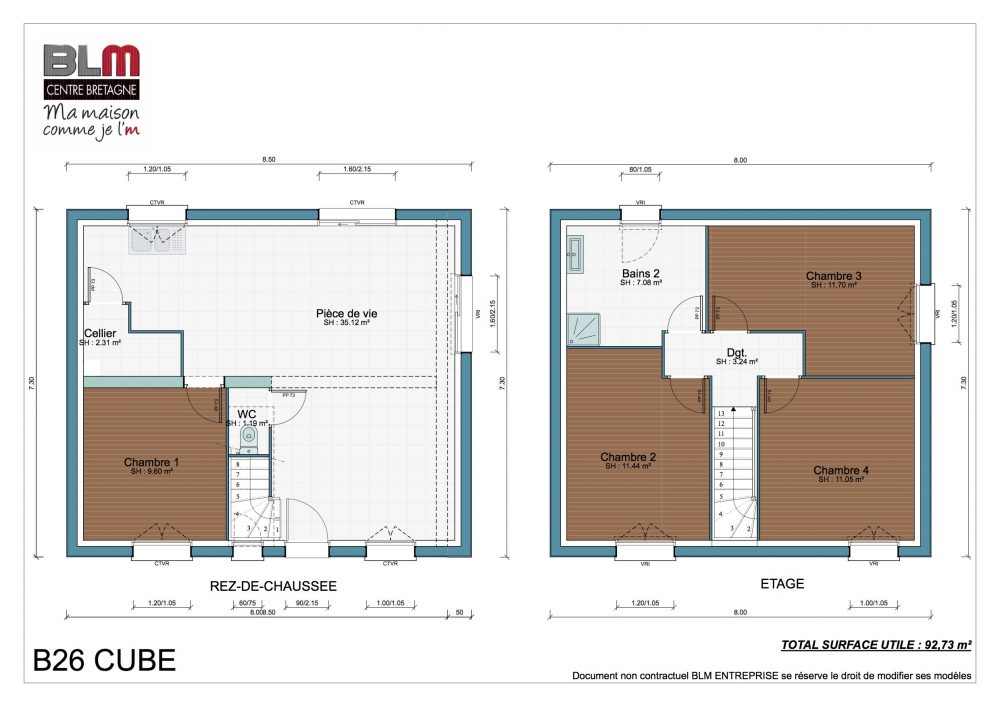 Plan maison cubique B26