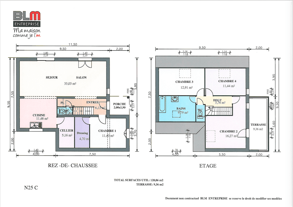 Plan maison contemporaine N25C