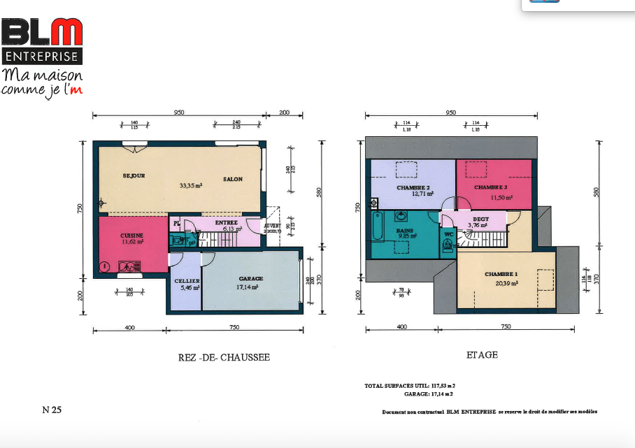 Plan maison contemporaine N25