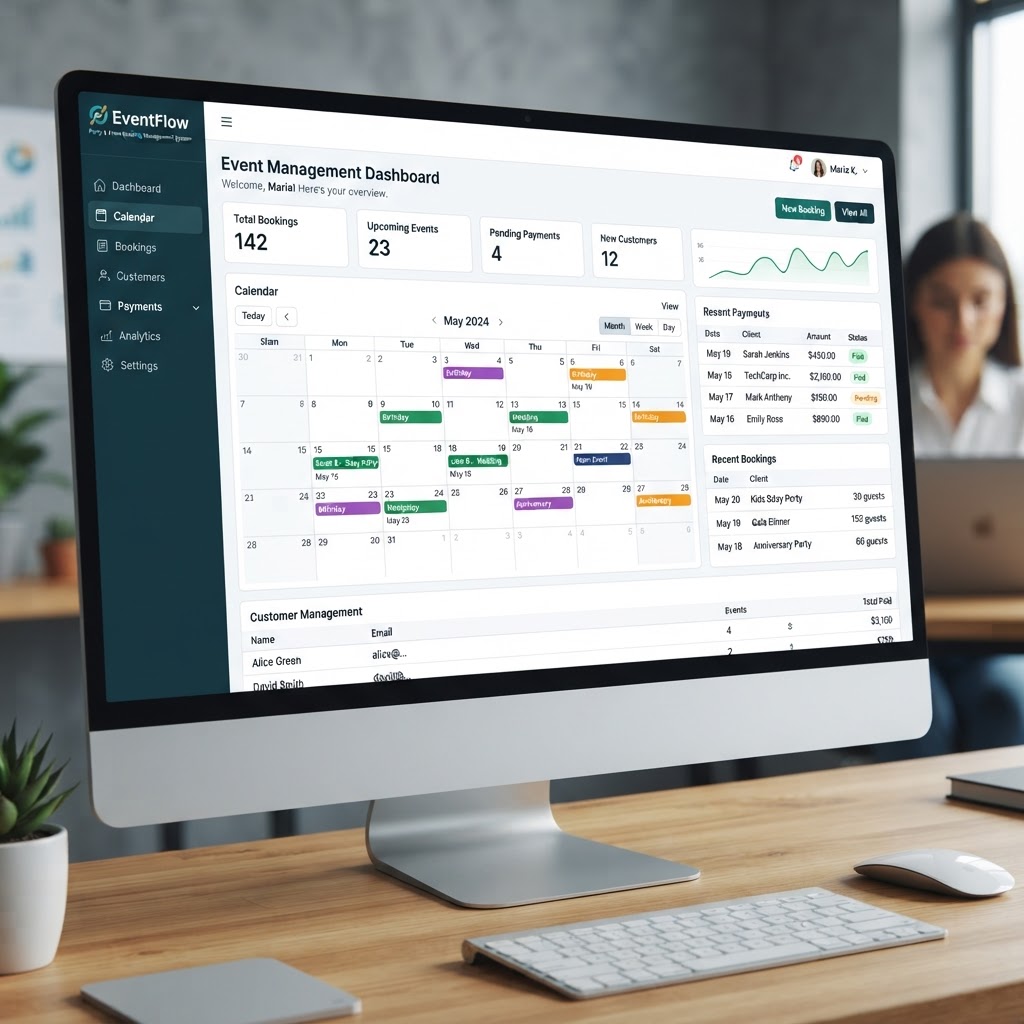 Brick Birthday Party Business dashboard
