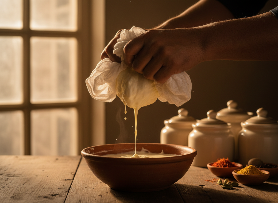 Artisan Shrikhand making