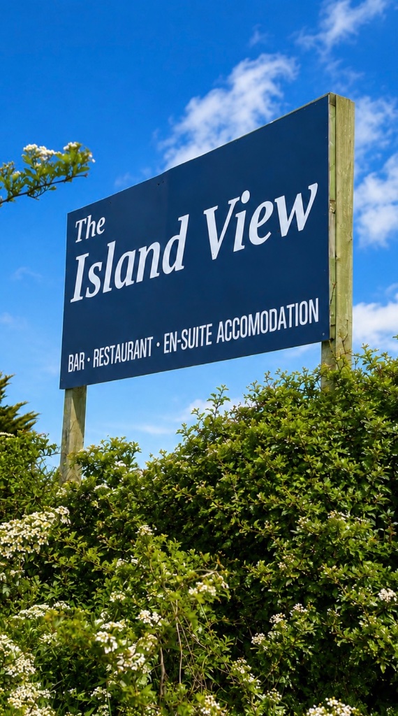 The Island View Inn sign