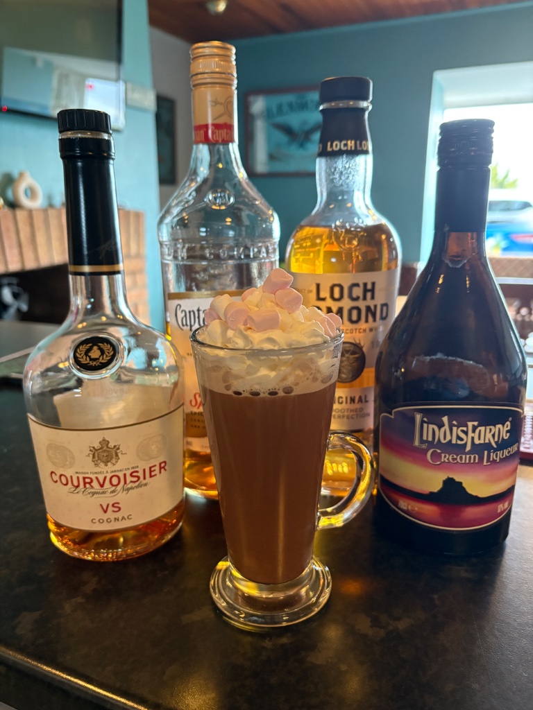 Bar drinks selection