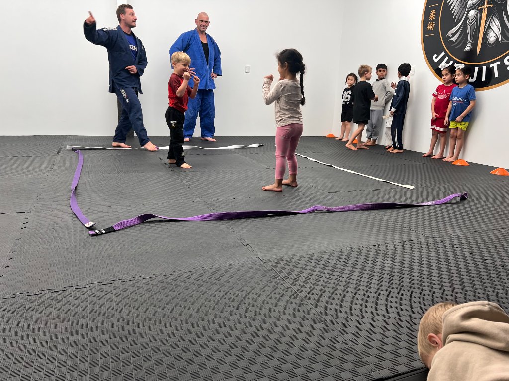 Kids class training session at Guardian Jiu Jitsu
