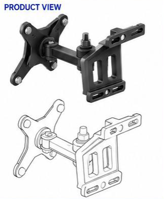 FEIG ID MS.VESA100-A - VESA Mounting Set (Pole & Wall) 4