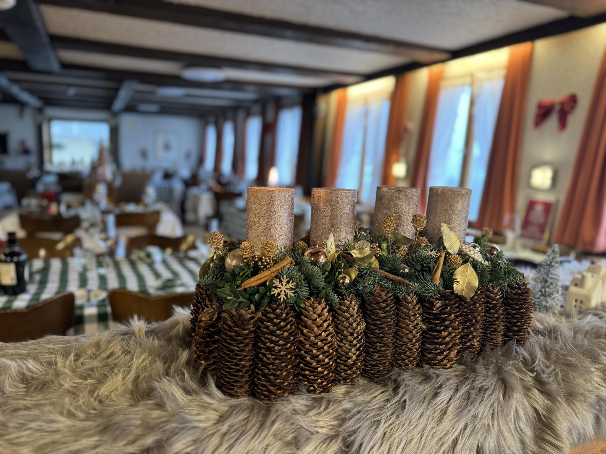 Weihnachtliche Tafel im Landgasthaus Strauss
