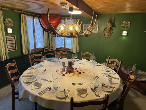 Grüner Speiseraum
