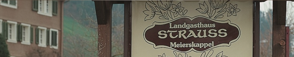 Eingang Landgasthaus Strauss