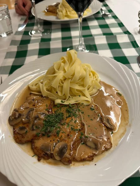 Schnitzel mit Wein