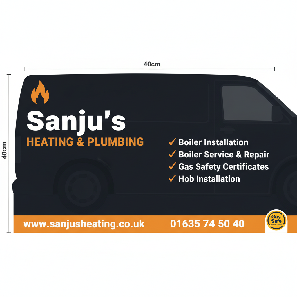 Warren Plumbing & Heating van sticker