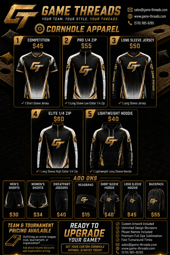 Cornhole Apparel custom uniforms
