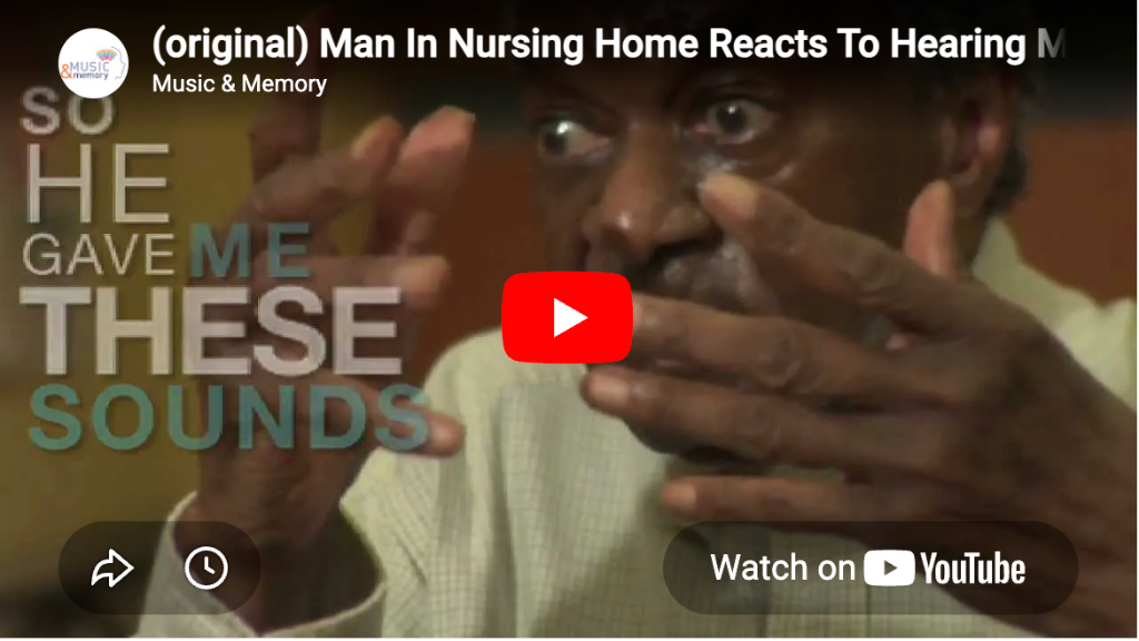 Music & Memory - Henry's Story: Video thumbnail showing an elderly man with headphones experiencing the transformative power of music for dementia care