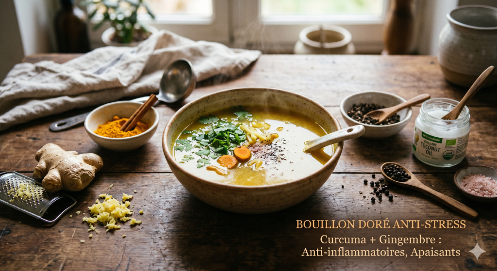 Bouillon doré anti-stress