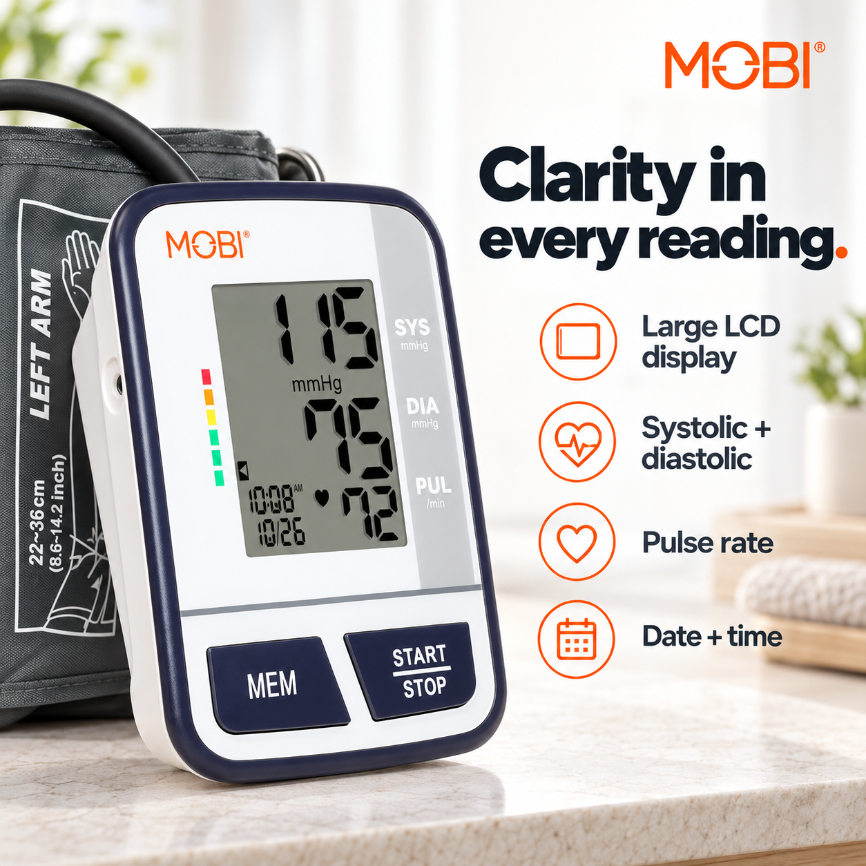 Wrist Blood Pressure Monitor with Large LCD & Auto Memory feature 6
