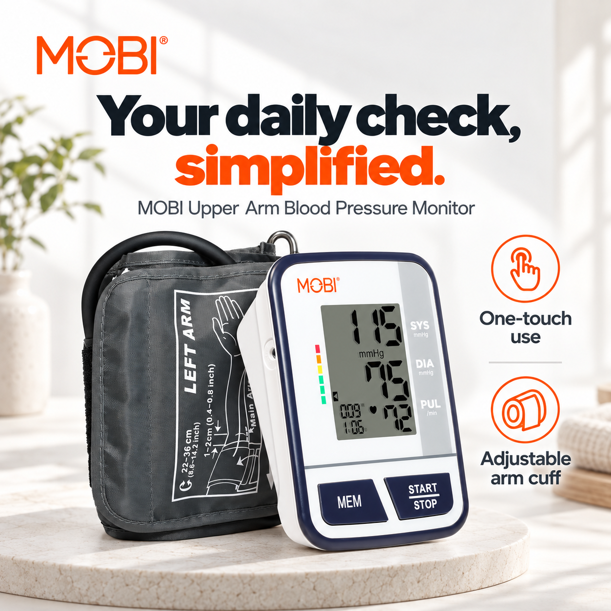 Wrist Blood Pressure Monitor with Large LCD & Auto Memory feature 5
