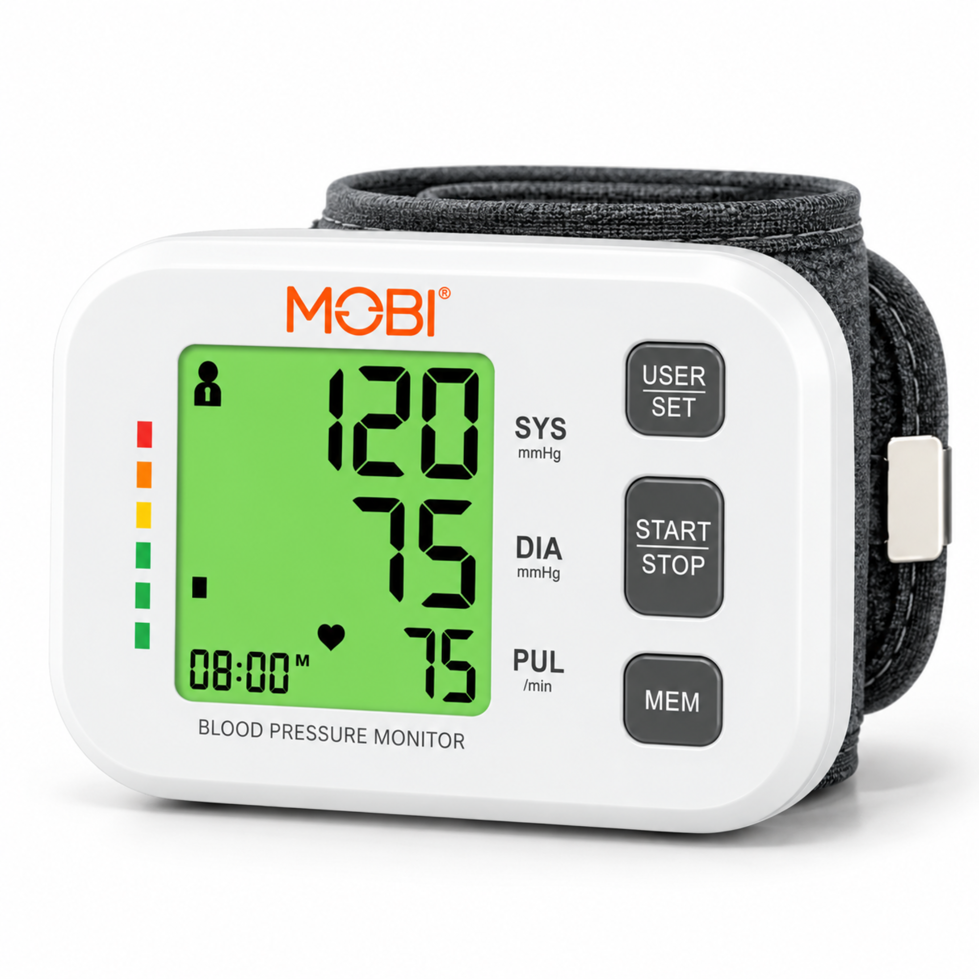 Wrist Blood Pressure Monitor with Large LCD & Auto Memory