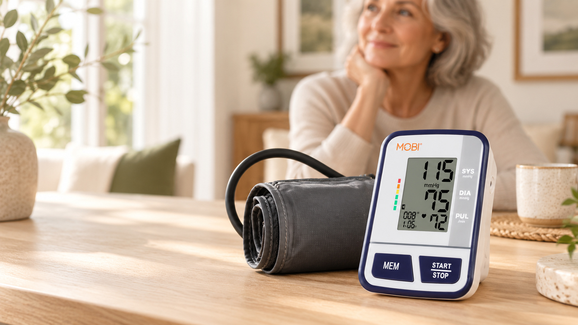 Upper Arm Blood Pressure Monitor with Memory Recall lifestyle banner