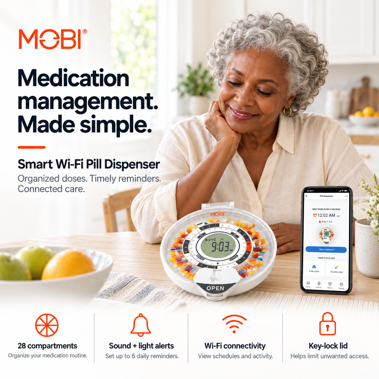 Smart WiFi Automatic Pill Dispenser feature 8