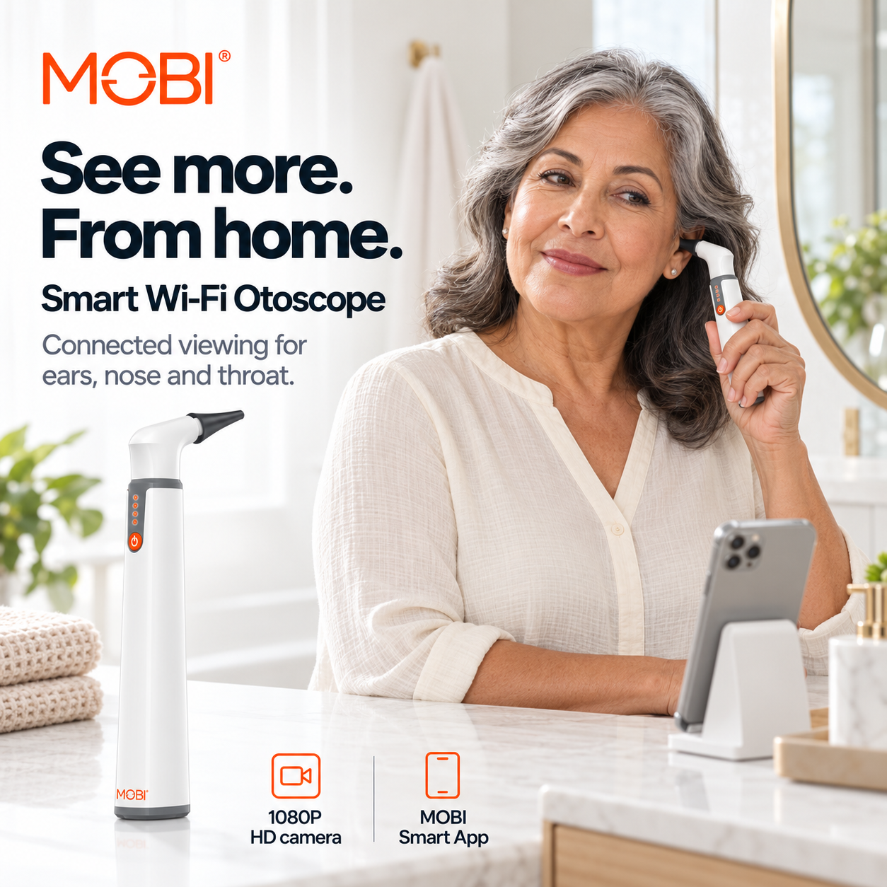 Smart Otoscope Jr. — Ear, Nose, Throat 1080P HD Camera feature 9