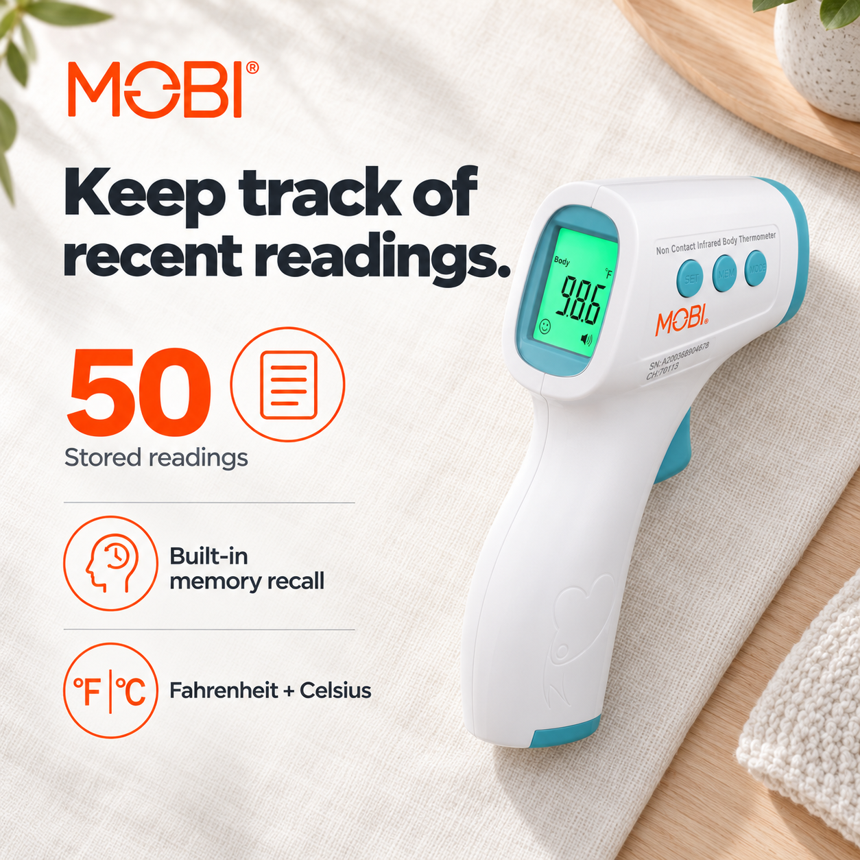 Digital Non-Contact Infrared Thermometer feature 6
