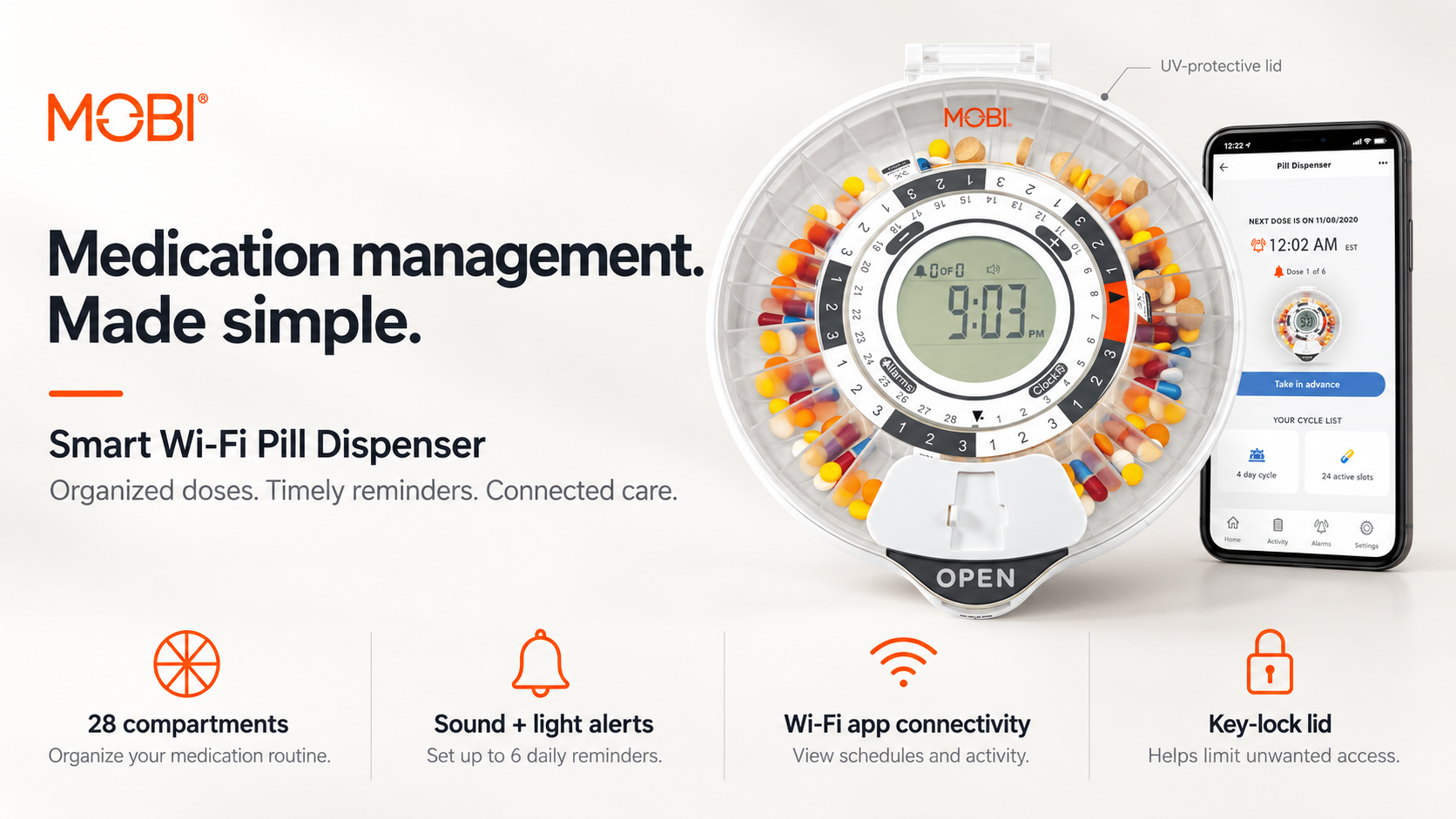 Smart WiFi Automatic Pill Dispenser feature 1