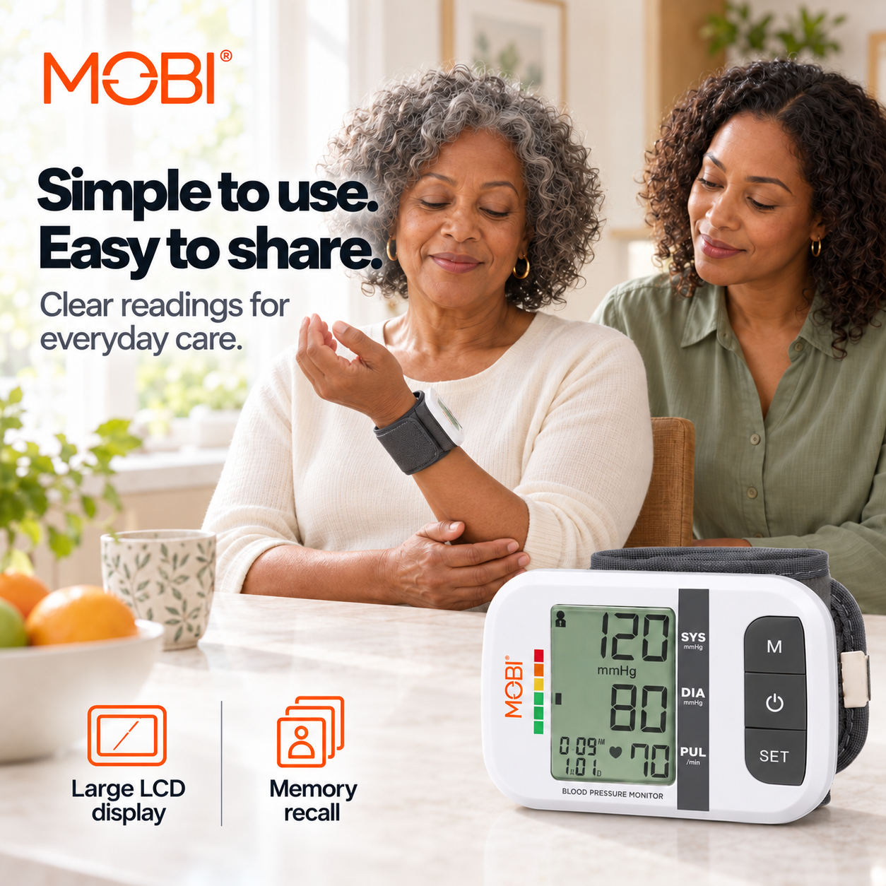 Wrist Blood Pressure Monitor with Large LCD & Auto Memory feature 20