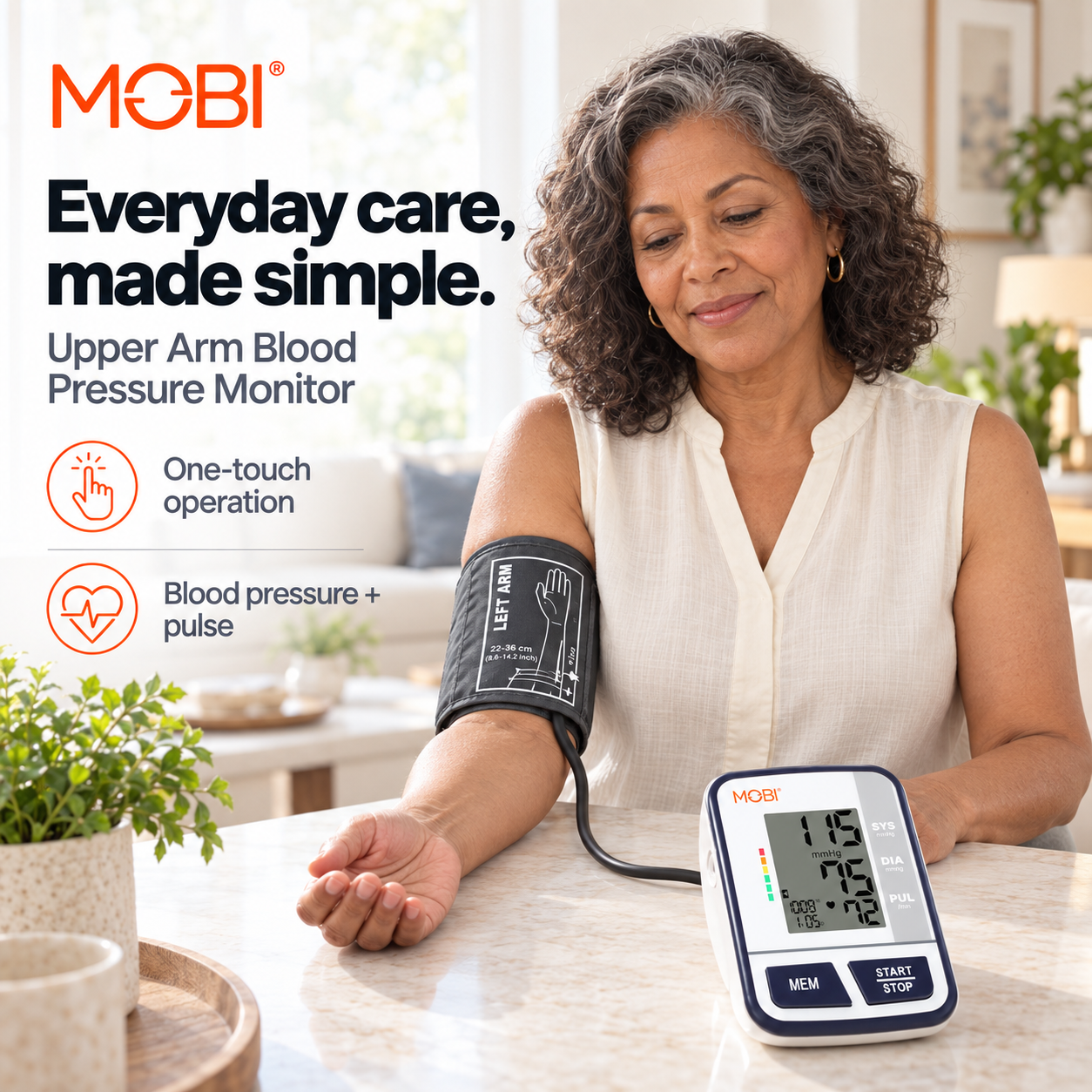Upper Arm Blood Pressure Monitor with Memory Recall feature 1