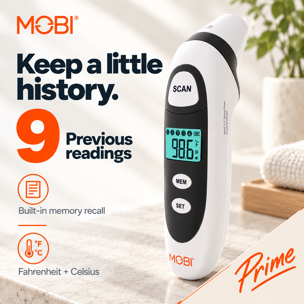 DualScan Prime Ear & Forehead Thermometer feature 6