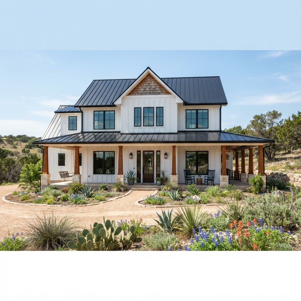 Modern Farmhouse Build — Custom Home in County Road, Austin TX