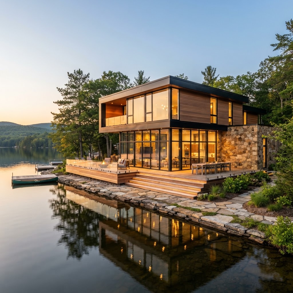 Modern Lakeside Custom Home — Custom Home by 369 Builders