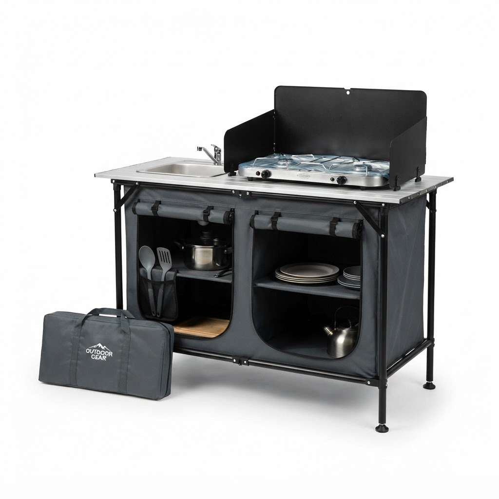 Bo-Camp Kochinsel/Faltschrank Hubbard