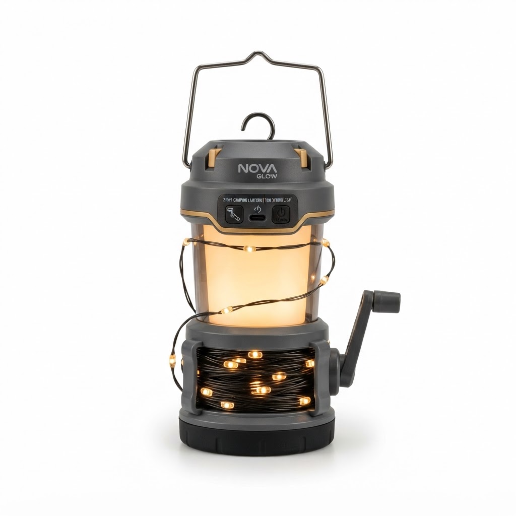Berger 2-in-1 Campingleuchte und Lichterkette 10m