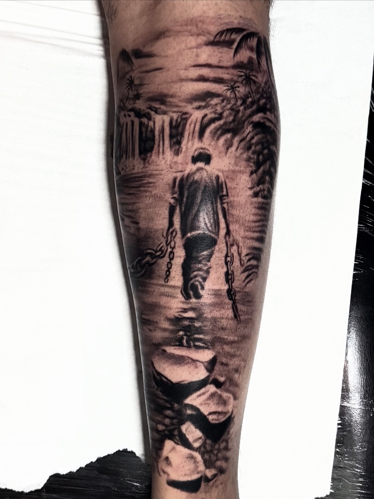 Rose hand tattoo by V01 Ink