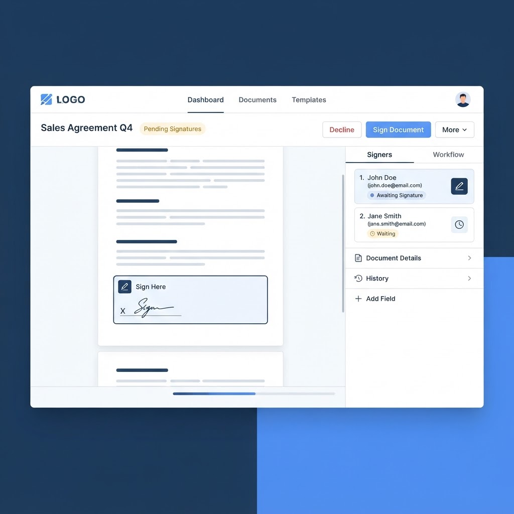 Documents & E-Sign preview