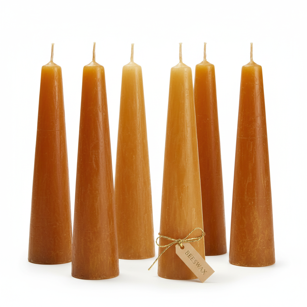 Beeswax Taper Candles — Set of 6