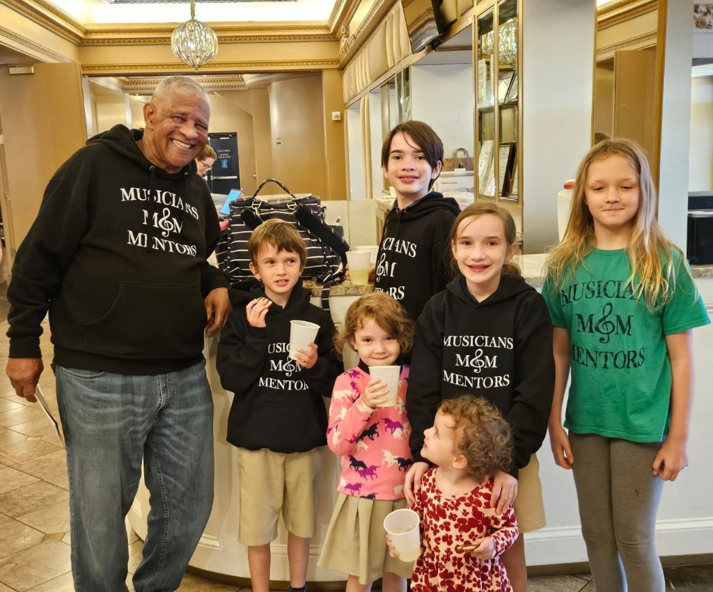Founder Edwin Harrison Jr. at Musicians & Mentors outreach table